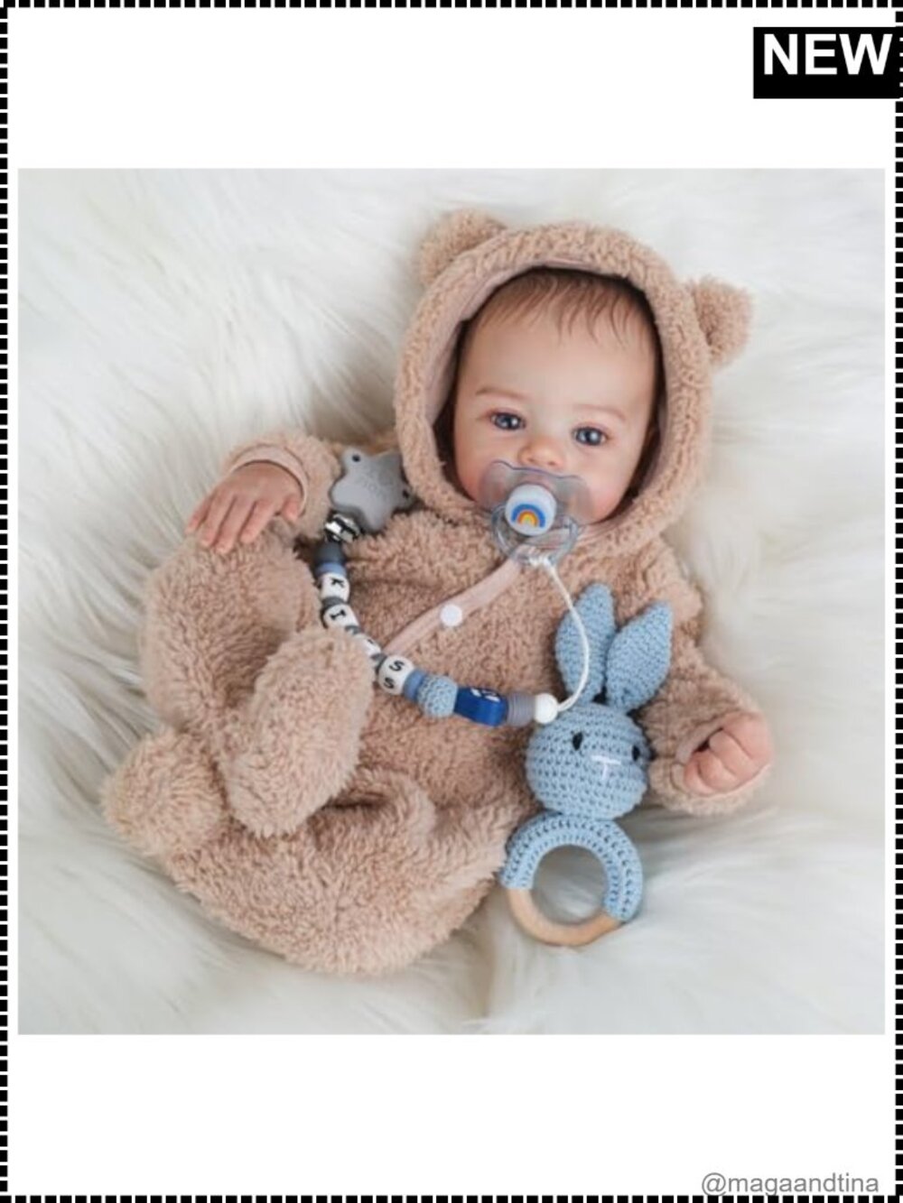 Reborn Baby Doll 18 Inch Realistic Lifelike Full Vinyl Boy Poseable Body